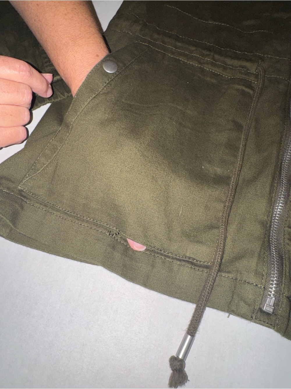 Old Navy Olive Utility Zip Jacket - Picture 4 of 4